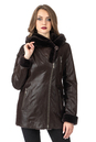 Женская кожаная куртка из натуральной кожи на меху с капюшоном 3600236