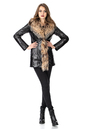 Женская кожаная куртка из натуральной кожи на меху с воротником, отделка лиса 3600245-2