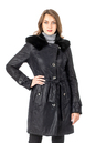 Женское кожаное пальто из натуральной кожи на меху с капюшоном 3600254