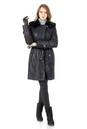 Женское кожаное пальто из натуральной кожи на меху с капюшоном 3600254-2