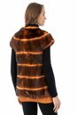 Женская кожаная жилетка из натуральной кожи с воротником, отделка норка 0902734-3