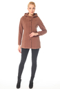 Женское пальто из текстиля с капюшоном 3000052-4
