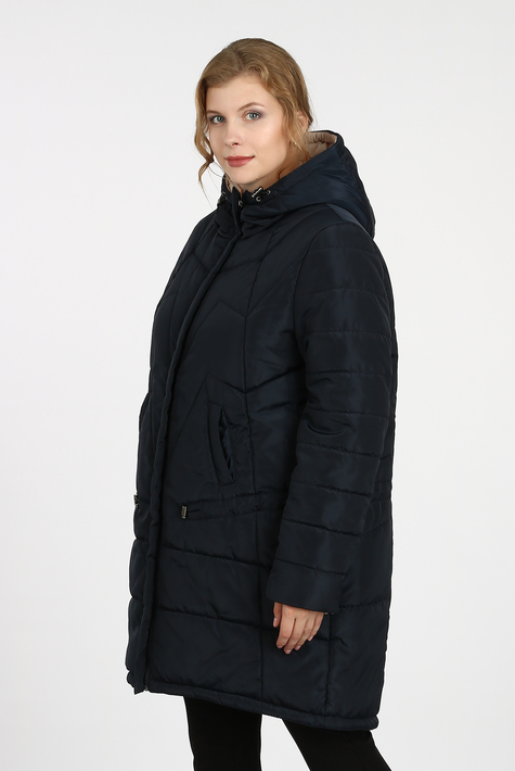 Куртка женская из текстиля с капюшоном 1000940