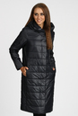 Женское пальто из текстиля с капюшоном 1000962