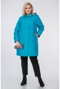 Женское пальто из текстиля с капюшоном 1001117-2