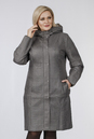 Женское пальто из текстиля с капюшоном 1001214