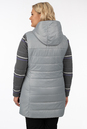 Куртка женская из текстиля с капюшоном, отделка трикотаж 1001261-3