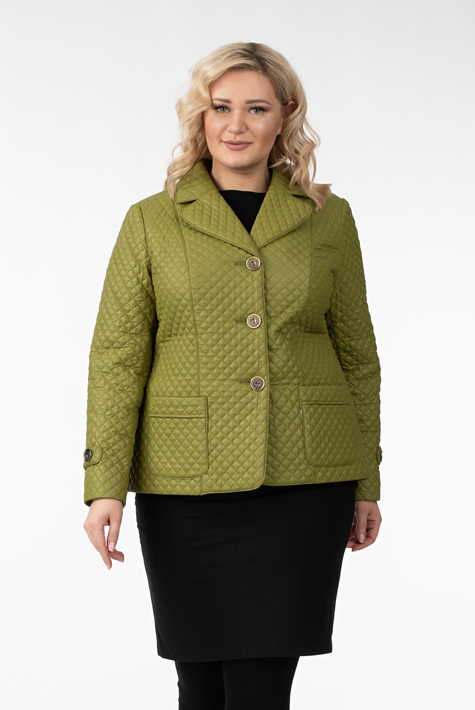 Куртка женская из текстиля с воротником 1001292