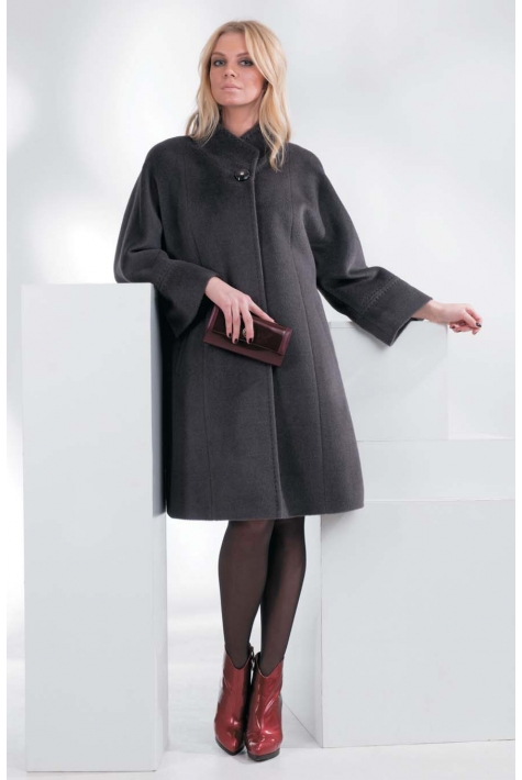 Женское пальто из текстиля с воротником 3000495