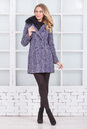 Женское пальто из текстиля с воротником, отделка песец 3000555