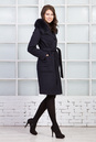 Женское пальто из текстиля с воротником, отделка песец 3000582-2