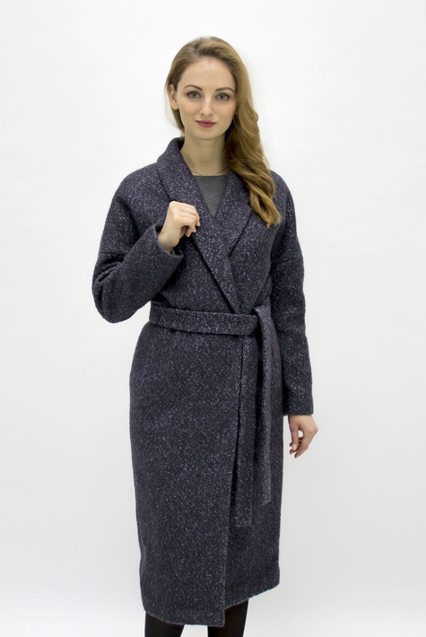 Женское пальто из текстиля с воротником 3000651