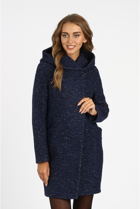 Женское пальто из текстиля с капюшоном 3000685