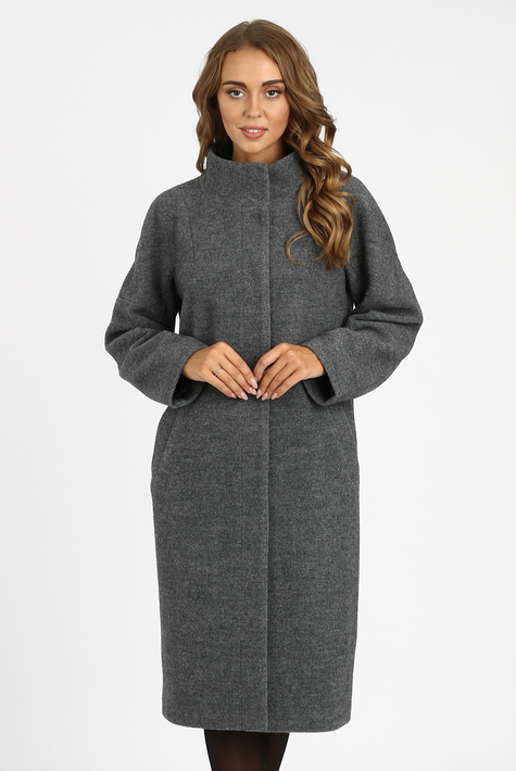 Женское пальто из текстиля с воротником 3000699