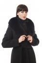 Женское пальто из текстиля с воротником, отделка песец 3000717-3