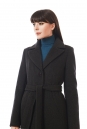 Женское пальто из текстиля с воротником, отделка песец 3000717-5