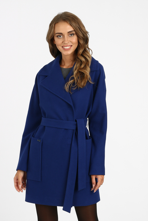 Женское пальто из текстиля с воротником 3000734