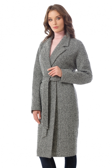 Женское пальто из текстиля с воротником 3000749