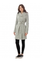 Женское пальто из текстиля с капюшоном 3000754