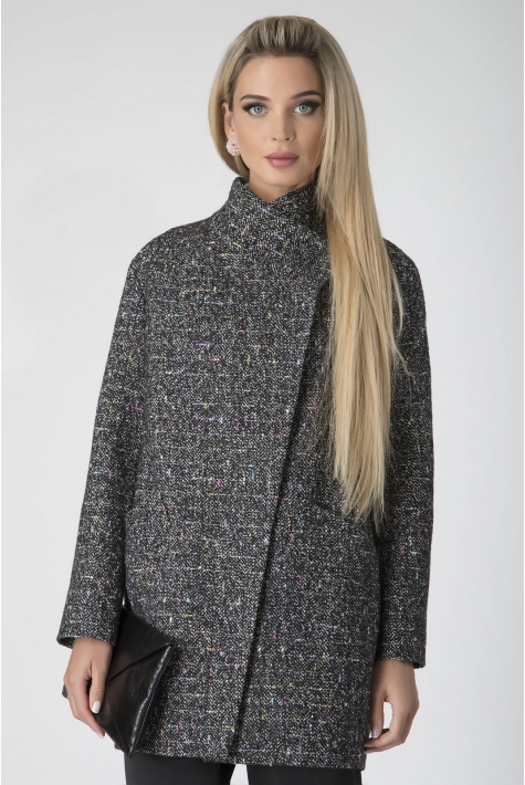 Женское пальто из текстиля с воротником 3000778