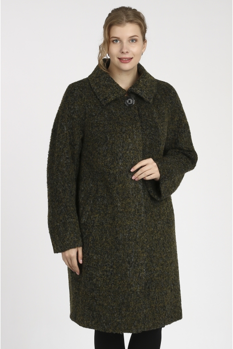 Женское пальто из текстиля с воротником 3000785