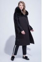 Женское пальто из текстиля с воротником, отделка песец 3000833-2