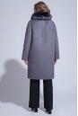 Женское пальто из текстиля с воротником, отделка песец 3000848-3