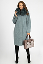 Женское пальто из текстиля с воротником, отделка песец 3000852-2