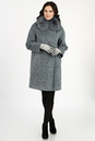 Женское пальто из текстиля с воротником, отделка песец 3000856-2