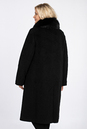 Женское пальто из текстиля с воротником, отделка песец 8001190-3