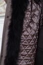 Парка женская из текстиля с капюшоном, отделка енот 4100003-4